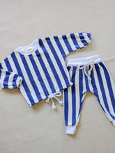 Load image into Gallery viewer, Haze Terry Towel Striped Set - Blue