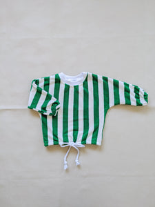 Haze Terry Towel Striped Set - Green