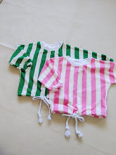 Load image into Gallery viewer, Haze Terry Towel Striped Set - Green