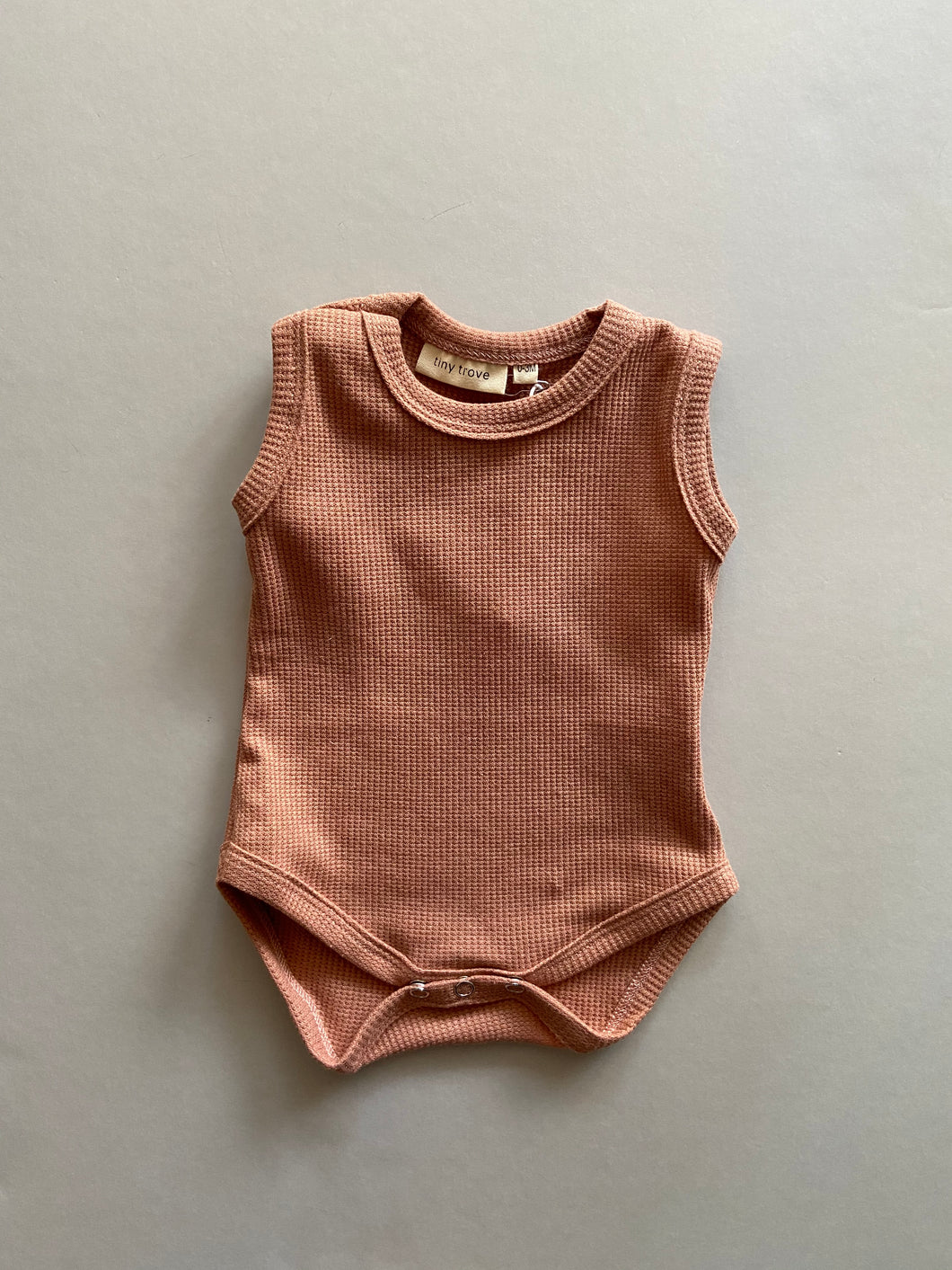 Cali Waffle Bodysuit - Clay