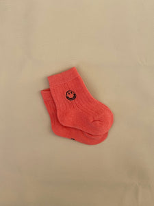 Face Socks - Coral Pink