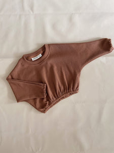 Jett Mini Ribbed Pullover - Chestnut