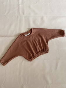 Jett Mini Ribbed Pullover - Chestnut