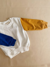 Load image into Gallery viewer, Juno Colour Block Jumper - Mustard/Cobalt