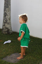 Load image into Gallery viewer, Austin Contrast Waffle Cotton Set - Green/White (ONLINE EXCLUSIVE)