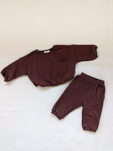 Lexi Fleece Cotton Tracksuit - Cocoa