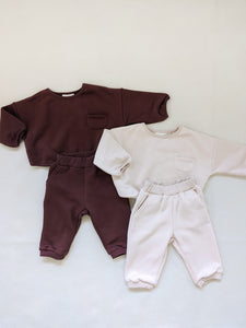 Lexi Fleece Cotton Tracksuit - Sand