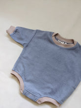 Load image into Gallery viewer, Maddie French Terry Contrast Bodysuit - Vintage Blue