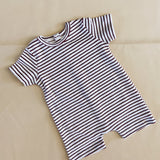 Magnolia Terry Towel Playsuit - Aubergine Stripe