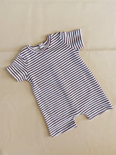Load image into Gallery viewer, Magnolia Terry Towel Playsuit - Aubergine Stripe
