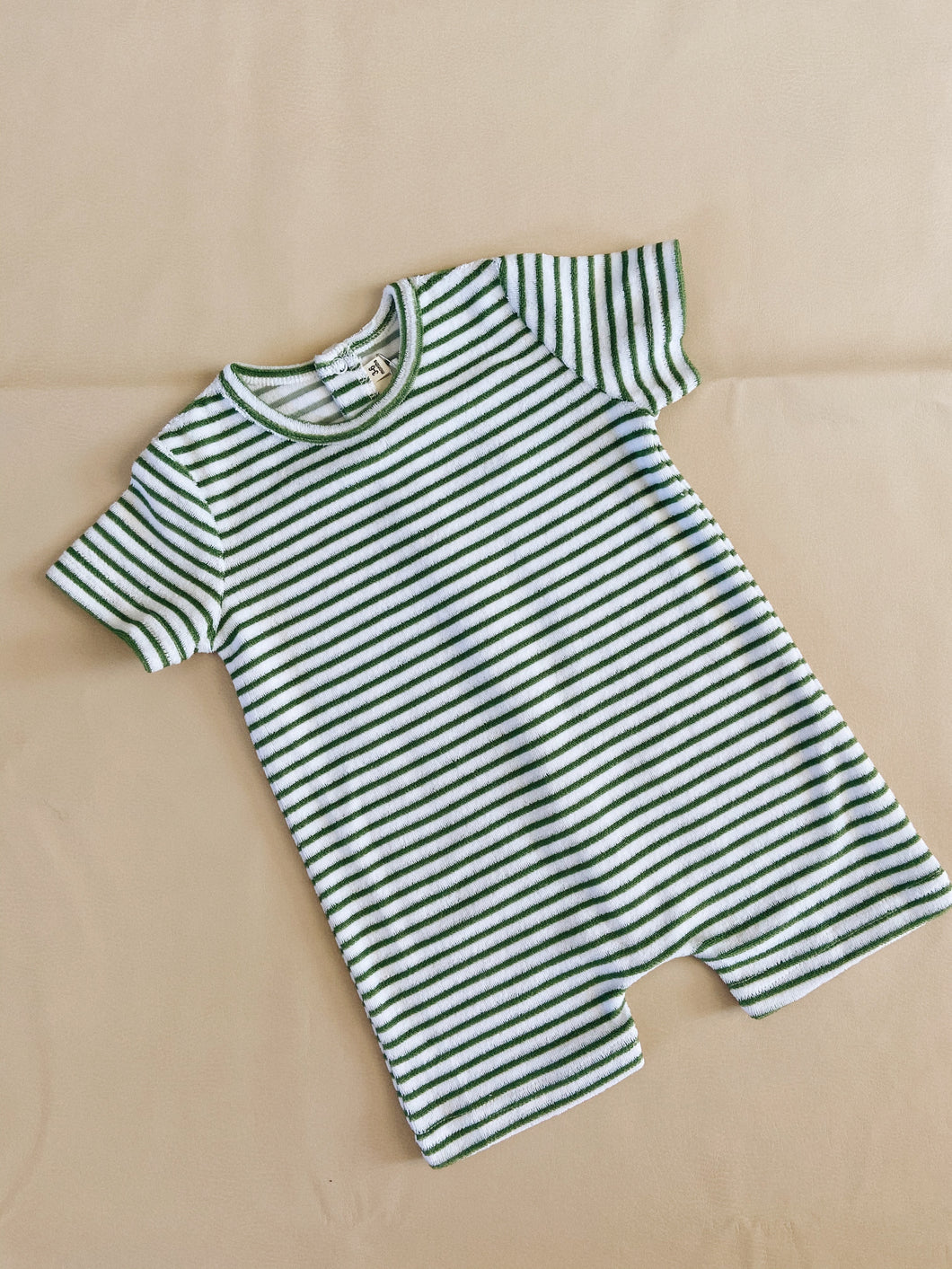 Magnolia Terry Towel Playsuit - Fern Stripe