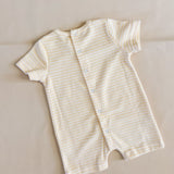 Magnolia Terry Towel Playsuit - Lemon Stripe
