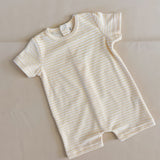 Magnolia Terry Towel Playsuit - Lemon Stripe