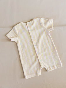 Magnolia Terry Towel Playsuit - Lemon Stripe