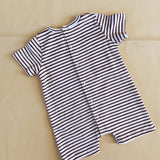 Magnolia Terry Towel Playsuit - Aubergine Stripe