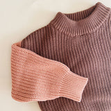 Martin Colour Block Knit Jumper - Cocoa/Clay