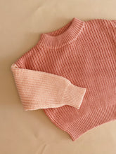 Load image into Gallery viewer, Martin Colour Block Knit Jumper - Salmon Pink/Blush