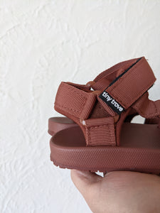 Olympia Velcro Sandals - Brick