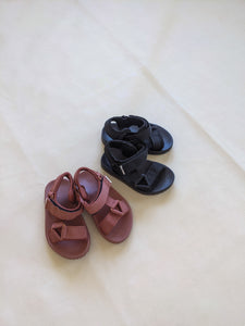 Olympia Velcro Sandals - Black