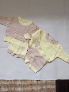 Watson Contrast Knit Jumper - Caramel/Yellow