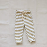 Indigo Ribbed Cotton Stripe Set - Beige/White