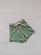 Load image into Gallery viewer, Holliday Waffle Cotton Stripe Set - Pear/Biscuit