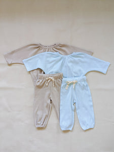 Bambi Waffle Cotton Set - Icy Blue