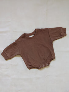Maisie French Terry Bodysuit - Cocoa