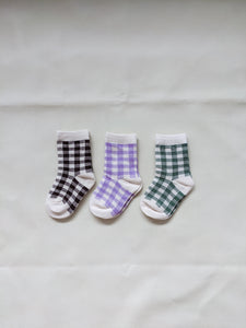 Checkered Socks - Cocoa