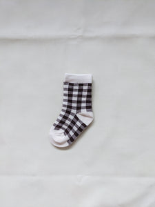 Checkered Socks - Cocoa