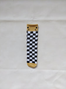 Smiley Checkered Socks