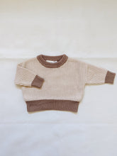 Load image into Gallery viewer, Watson Contrast Knit Jumper - Caramel/Cocoa