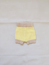 Load image into Gallery viewer, Watson Contrast Knit Shorts - Yellow/Caramel (ONLINE EXCLUSIVE)