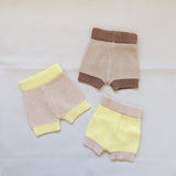 Watson Contrast Knit Shorts - Caramel/Yellow
