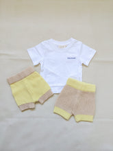 Load image into Gallery viewer, Watson Contrast Knit Shorts - Yellow/Caramel (ONLINE EXCLUSIVE)