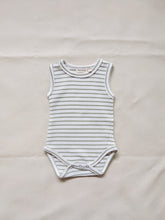 Load image into Gallery viewer, Cali Waffle Bodysuit - Sage Stripe