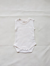 Load image into Gallery viewer, Cali Waffle Bodysuit - Beige Stripe