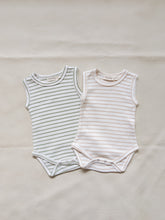Load image into Gallery viewer, Cali Waffle Bodysuit - Sage Stripe