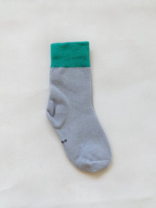 Colour Block Socks - Grey/Green
