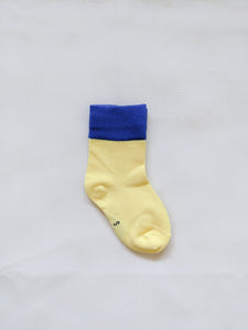 Colour Block Socks - Yellow/Blue