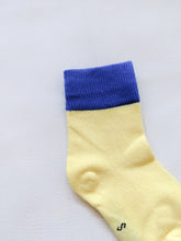 Load image into Gallery viewer, Colour Block Socks - Yellow/Blue