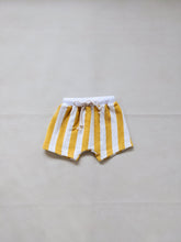 Load image into Gallery viewer, Pippa Terry Towel Striped Shorts - Yellow
