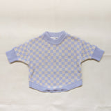 Reef Checkerboard Knit Romper - Lilac/Oat