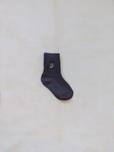 Load image into Gallery viewer, Ribbed Face Socks - Charcoal