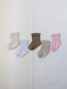 Ribbed Socks Pastel - Pack of 5