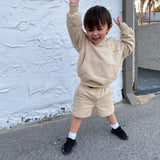 Rumi Logo Hoodie Jumper - Beige