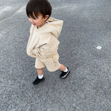 Rumi Logo Hoodie Jumper - Beige