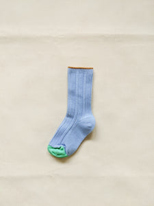 Sherbet Ribbed Socks - Blue