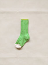Load image into Gallery viewer, Sherbet Ribbed Socks - Lime