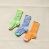 Sherbet Ribbed Socks - Lime